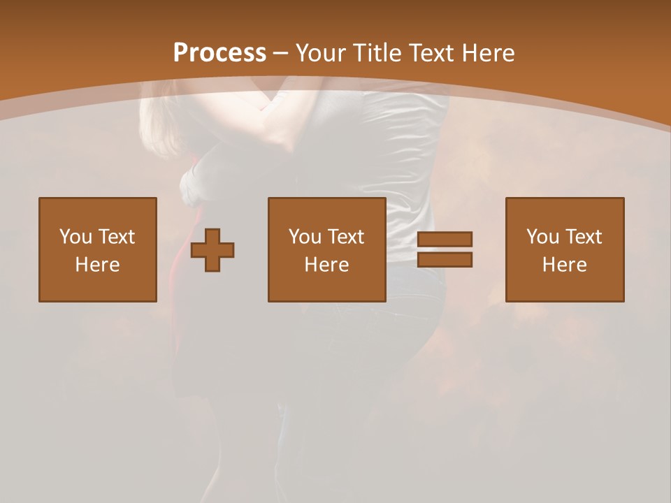 A Man And A Woman Dancing Together In Front Of A Brown Background PowerPoint Template