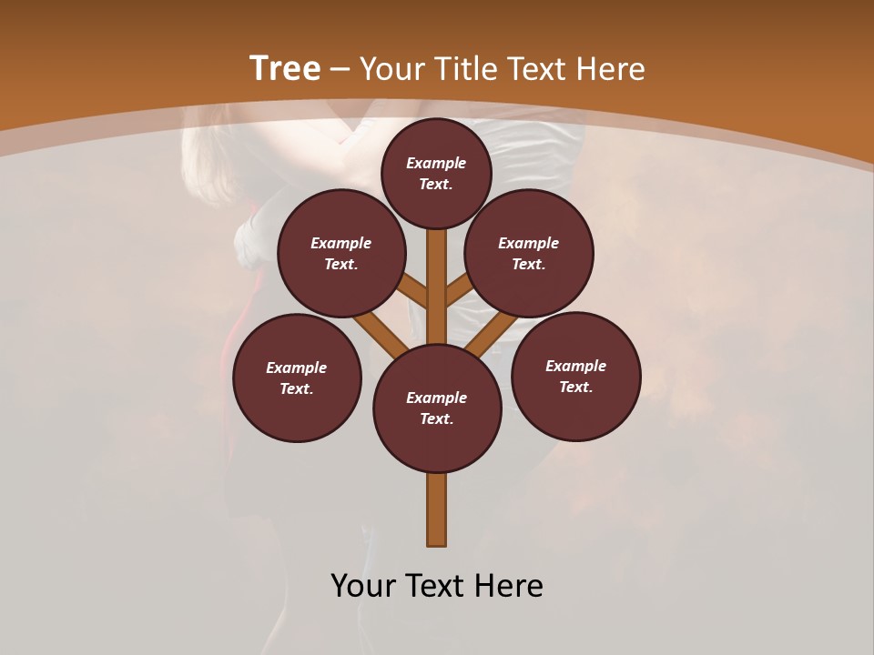 A Man And A Woman Dancing Together In Front Of A Brown Background PowerPoint Template