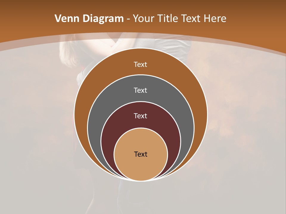 A Man And A Woman Dancing Together In Front Of A Brown Background PowerPoint Template