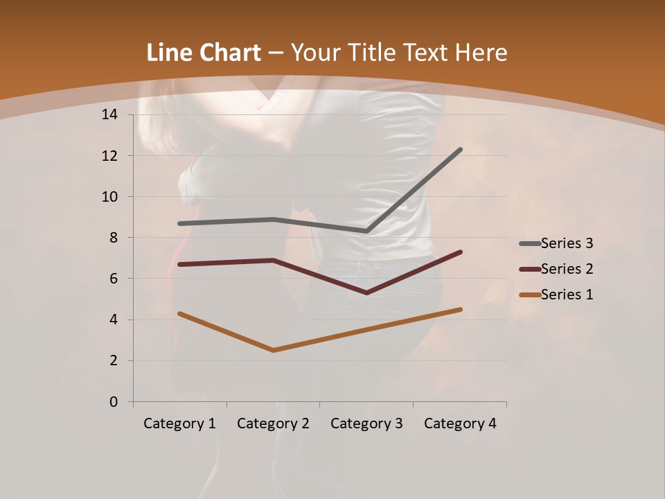 A Man And A Woman Dancing Together In Front Of A Brown Background PowerPoint Template