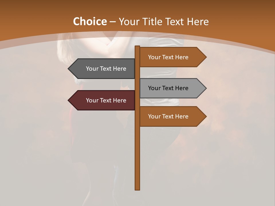 A Man And A Woman Dancing Together In Front Of A Brown Background PowerPoint Template