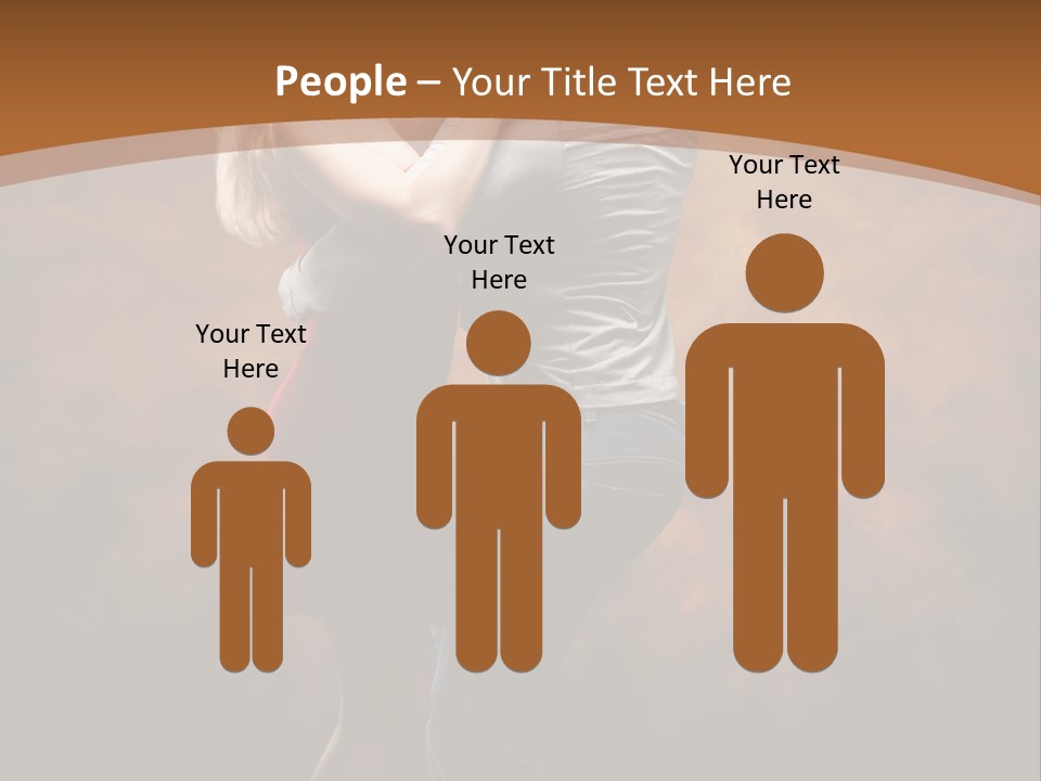 A Man And A Woman Dancing Together In Front Of A Brown Background PowerPoint Template