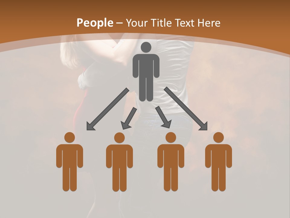 A Man And A Woman Dancing Together In Front Of A Brown Background PowerPoint Template