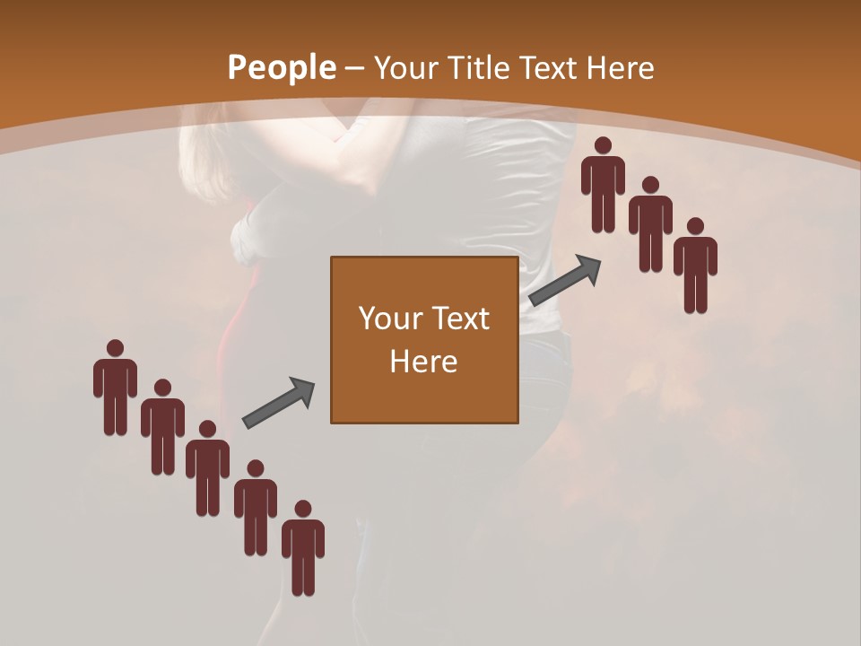 A Man And A Woman Dancing Together In Front Of A Brown Background PowerPoint Template