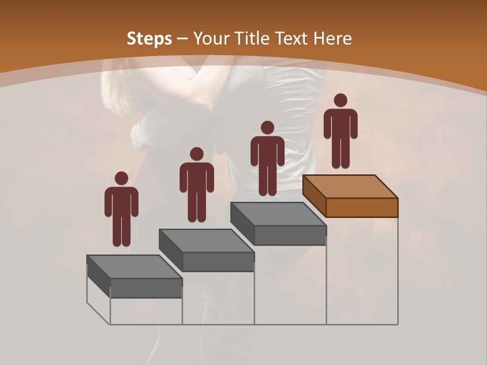 A Man And A Woman Dancing Together In Front Of A Brown Background PowerPoint Template