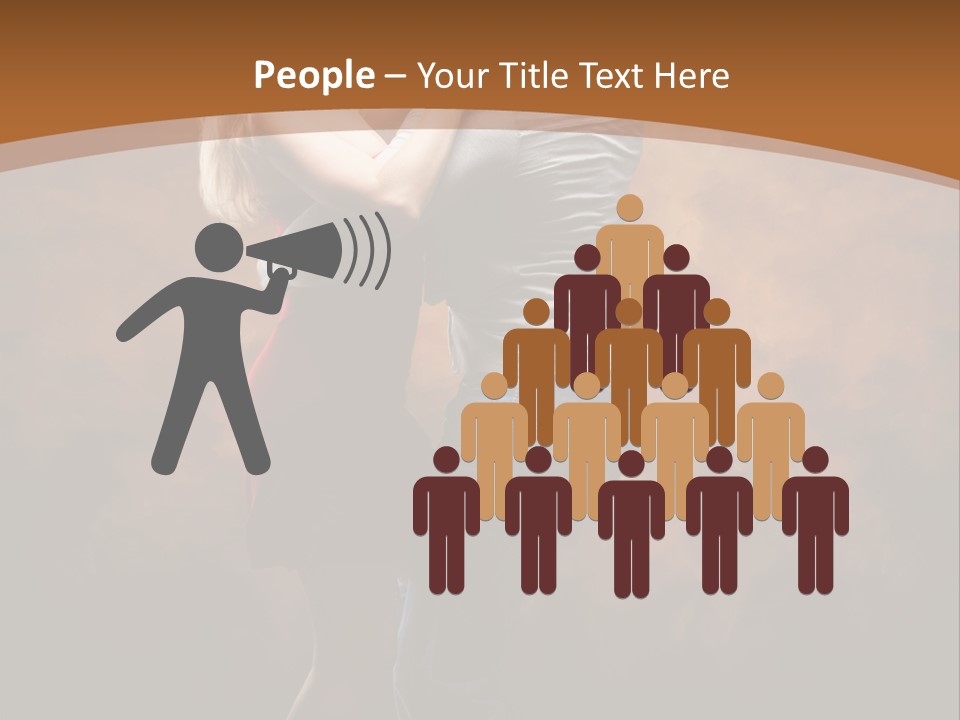 A Man And A Woman Dancing Together In Front Of A Brown Background PowerPoint Template