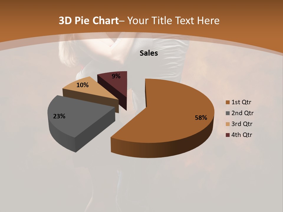 A Man And A Woman Dancing Together In Front Of A Brown Background PowerPoint Template