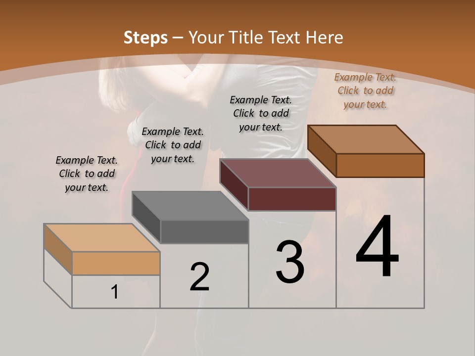 A Man And A Woman Dancing Together In Front Of A Brown Background PowerPoint Template