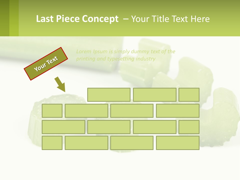 A Group Of Celery Slices On A White Surface PowerPoint Template