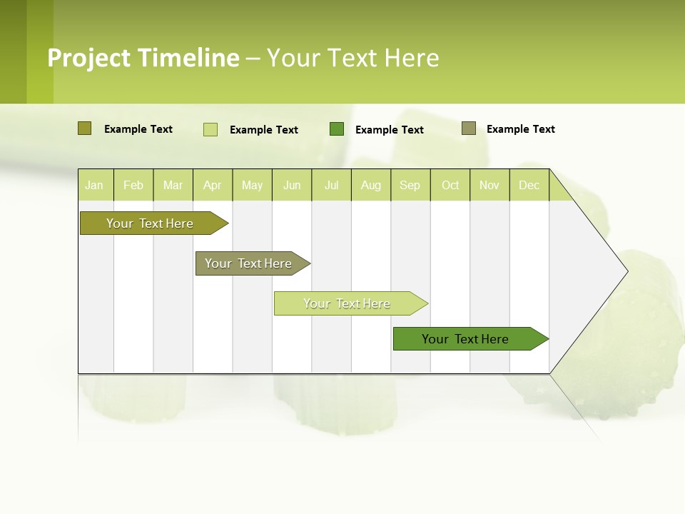 A Group Of Celery Slices On A White Surface PowerPoint Template