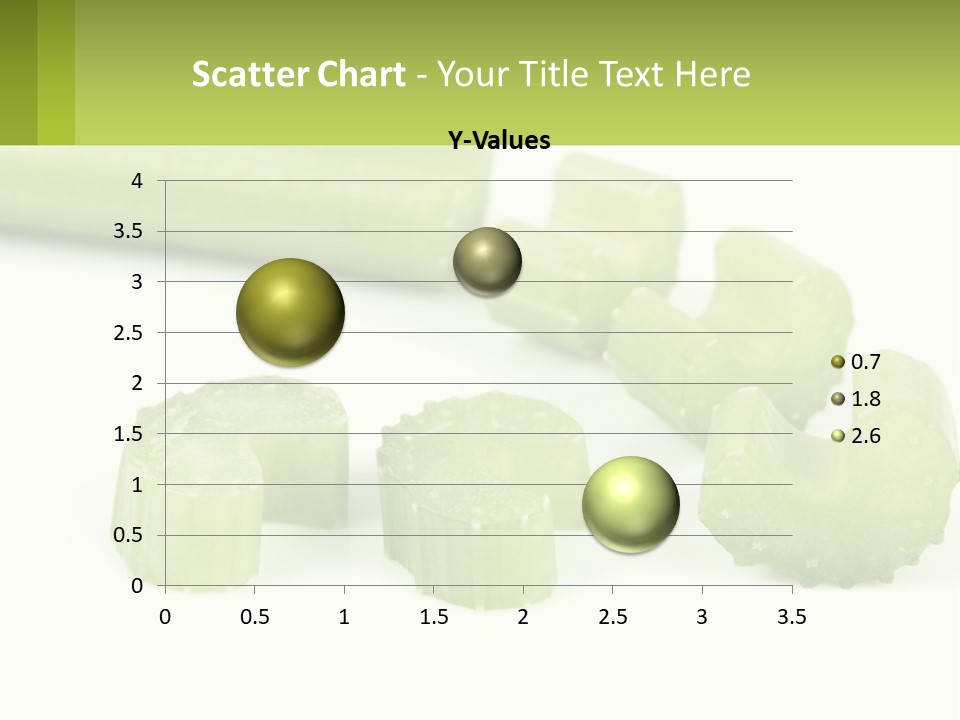 A Group Of Celery Slices On A White Surface PowerPoint Template