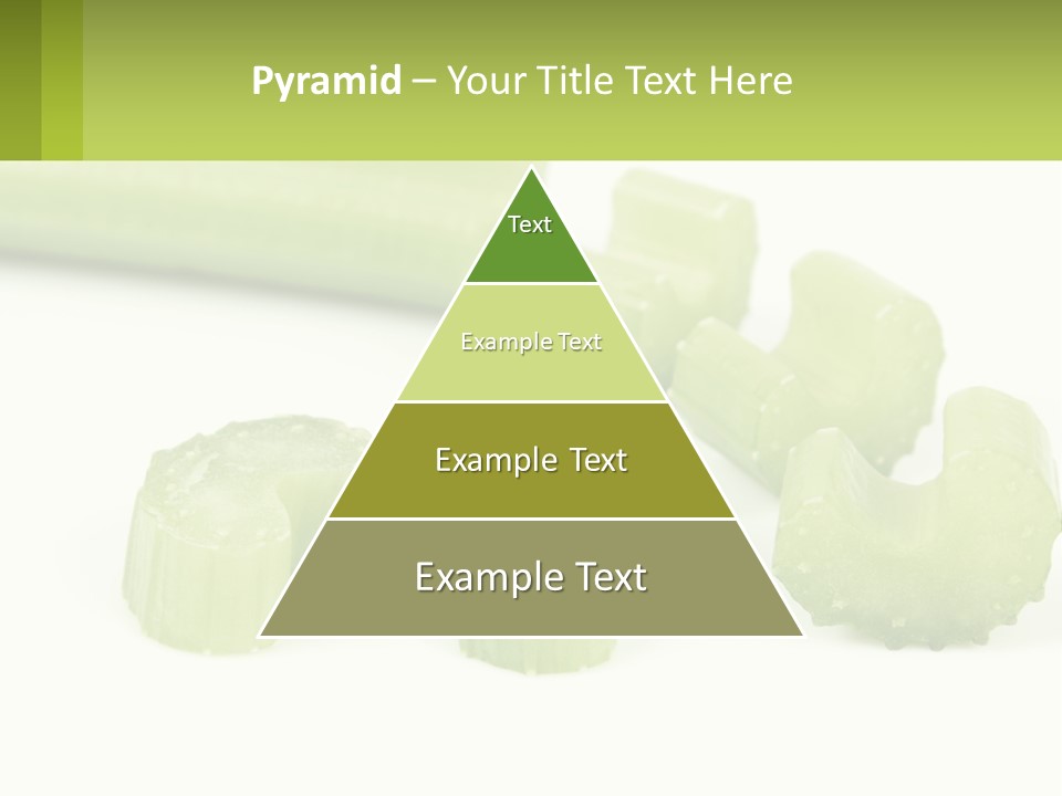 A Group Of Celery Slices On A White Surface PowerPoint Template