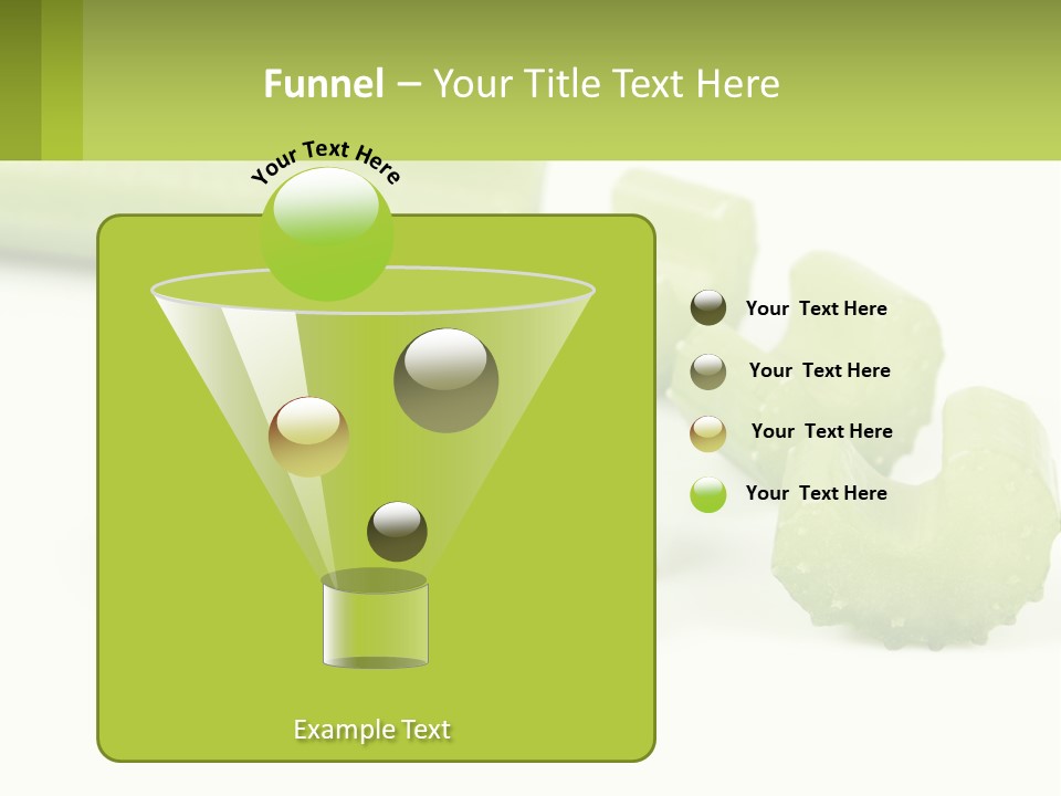 A Group Of Celery Slices On A White Surface PowerPoint Template