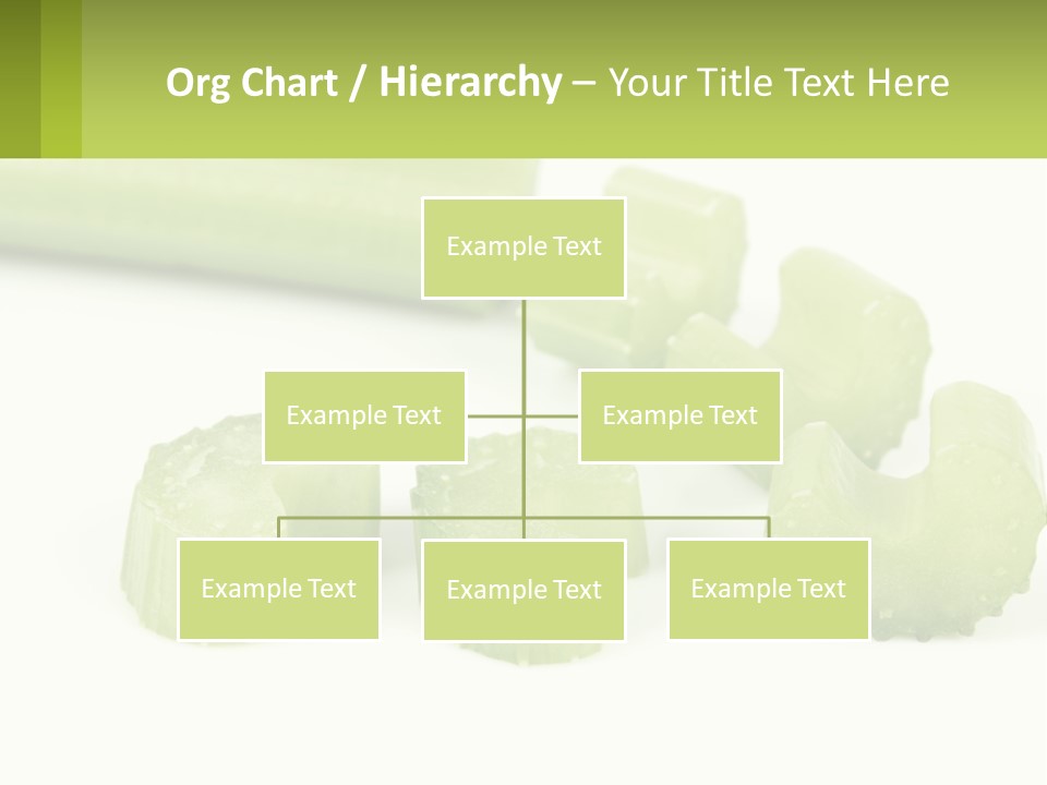A Group Of Celery Slices On A White Surface PowerPoint Template
