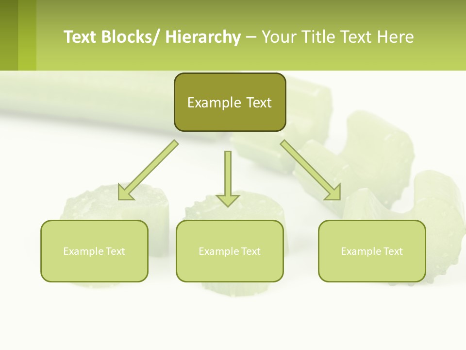 A Group Of Celery Slices On A White Surface PowerPoint Template