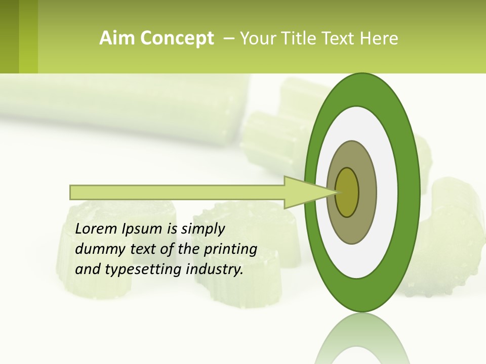 A Group Of Celery Slices On A White Surface PowerPoint Template