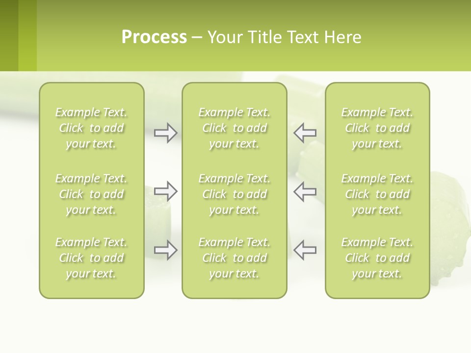 A Group Of Celery Slices On A White Surface PowerPoint Template