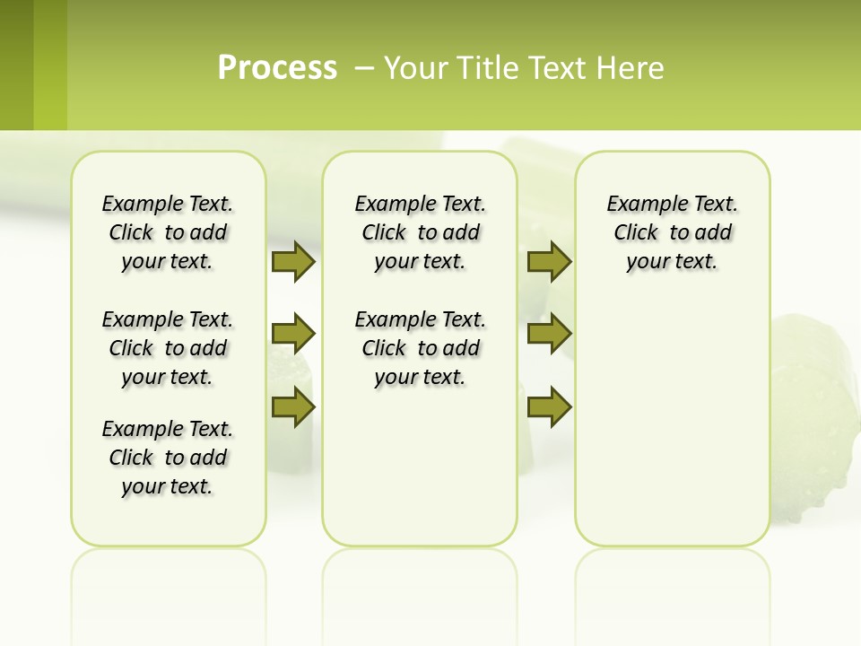 A Group Of Celery Slices On A White Surface PowerPoint Template