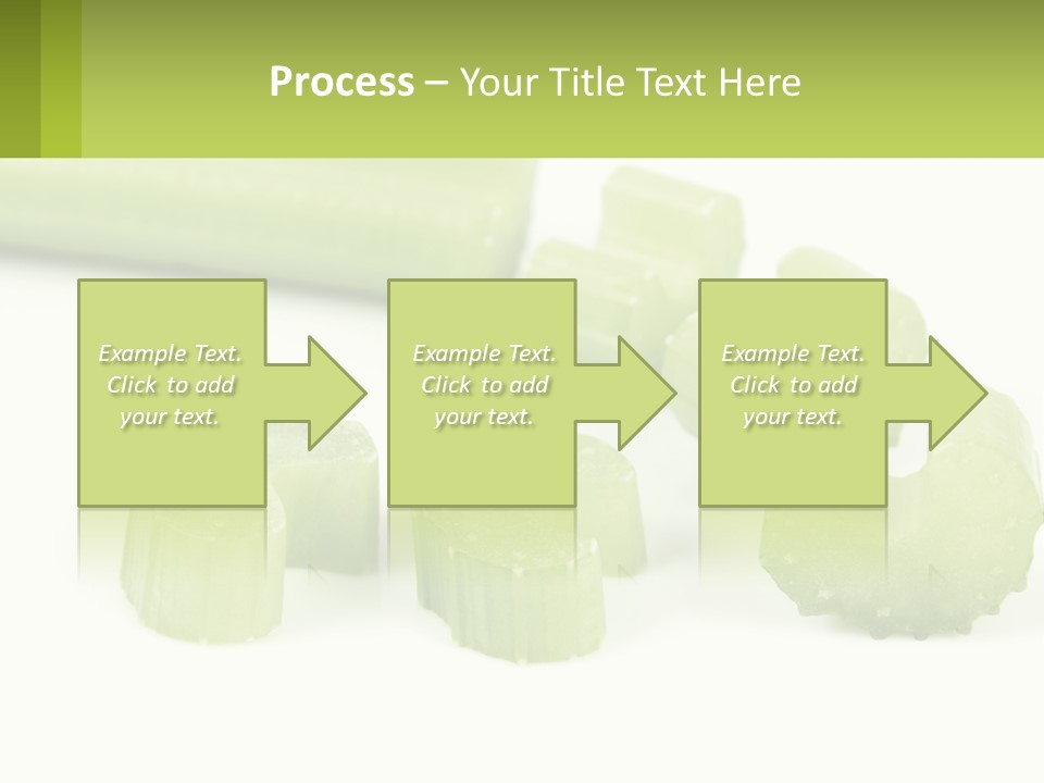 A Group Of Celery Slices On A White Surface PowerPoint Template