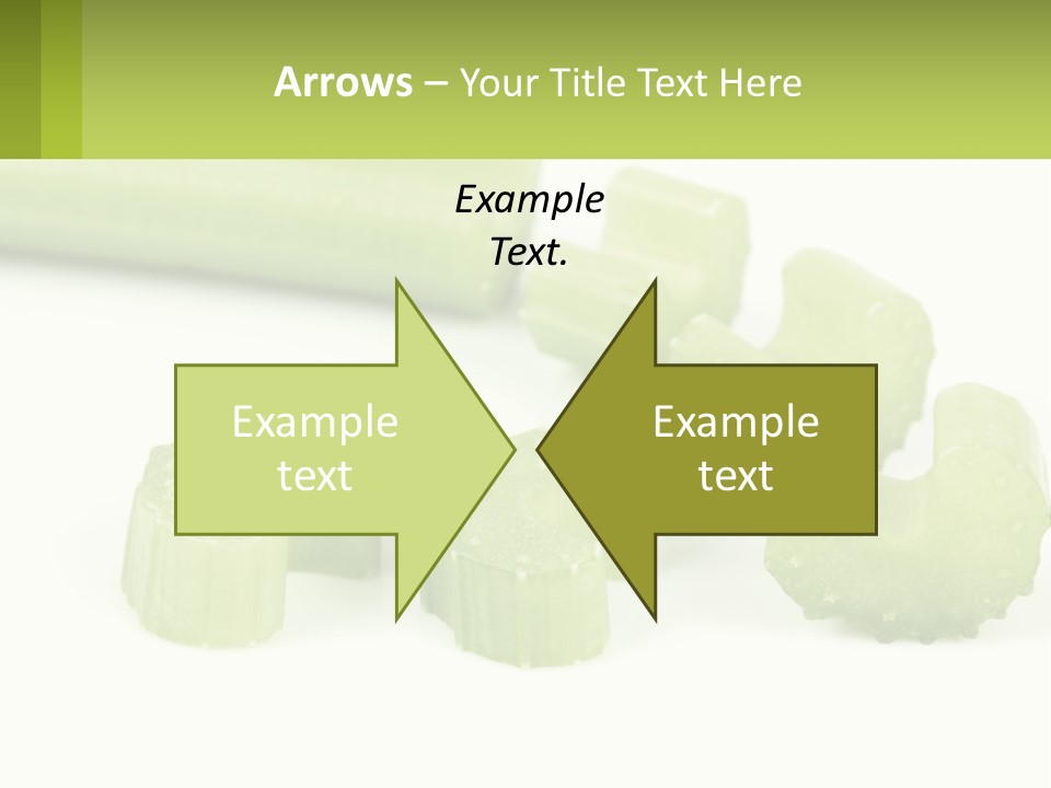 A Group Of Celery Slices On A White Surface PowerPoint Template