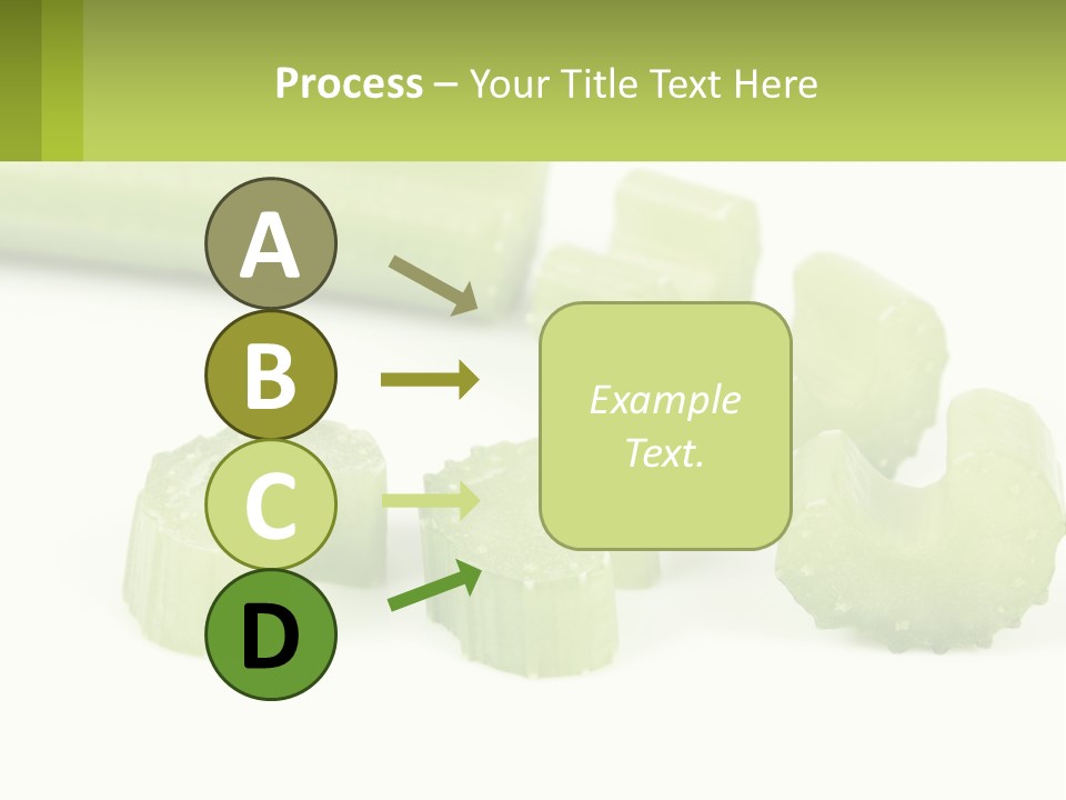 A Group Of Celery Slices On A White Surface PowerPoint Template