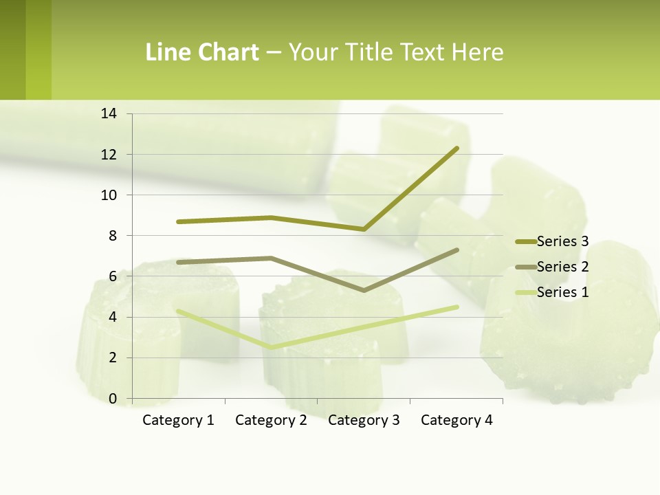A Group Of Celery Slices On A White Surface PowerPoint Template