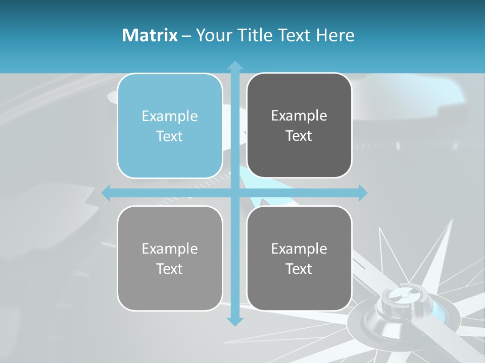 A Close Up Of A Clock With A Blue Arrow PowerPoint Template
