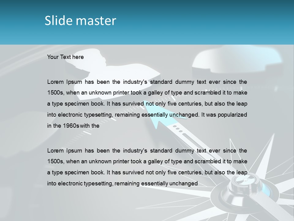 A Close Up Of A Clock With A Blue Arrow PowerPoint Template