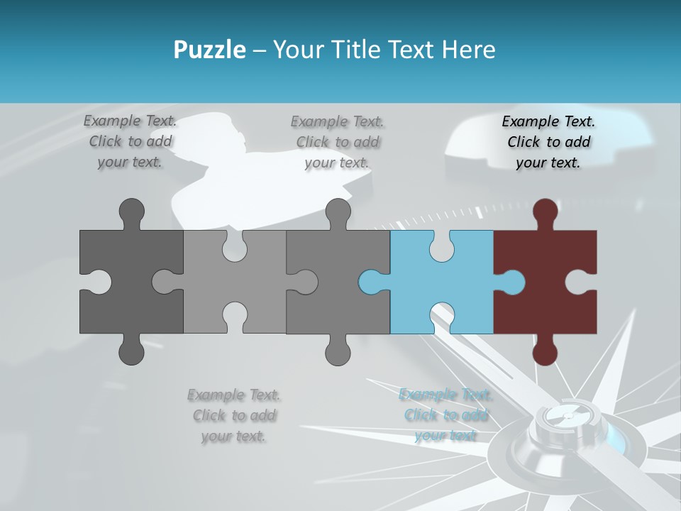 A Close Up Of A Clock With A Blue Arrow PowerPoint Template