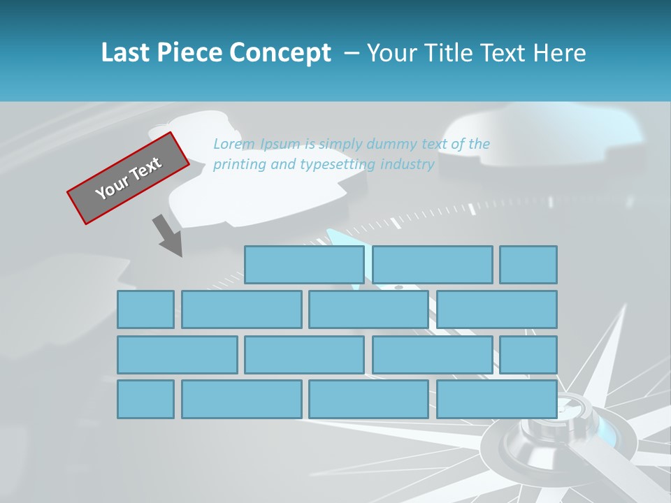 A Close Up Of A Clock With A Blue Arrow PowerPoint Template