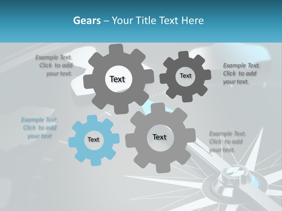 A Close Up Of A Clock With A Blue Arrow PowerPoint Template