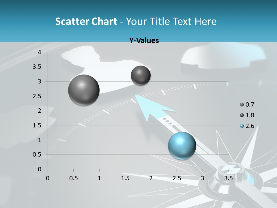 A Close Up Of A Clock With A Blue Arrow PowerPoint Template