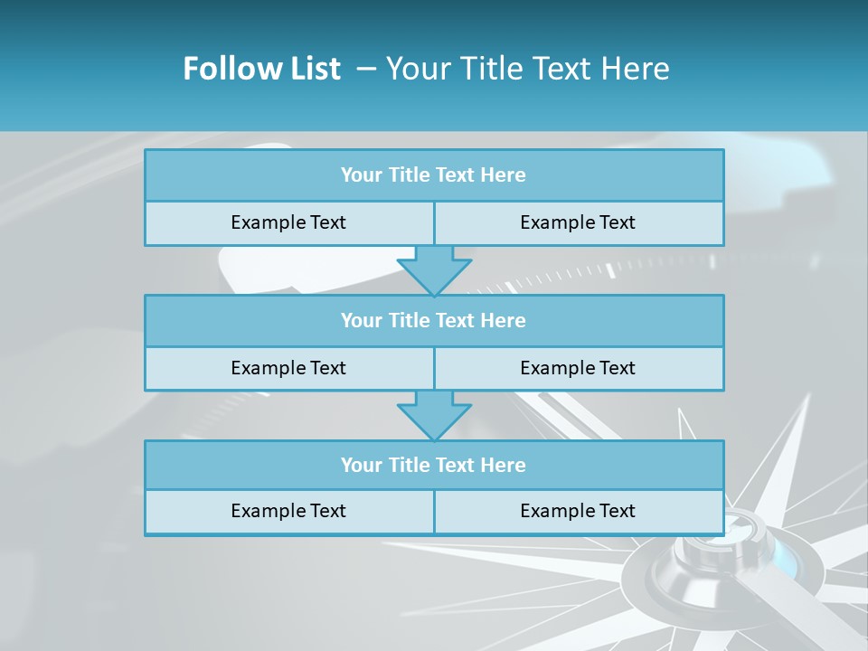 A Close Up Of A Clock With A Blue Arrow PowerPoint Template