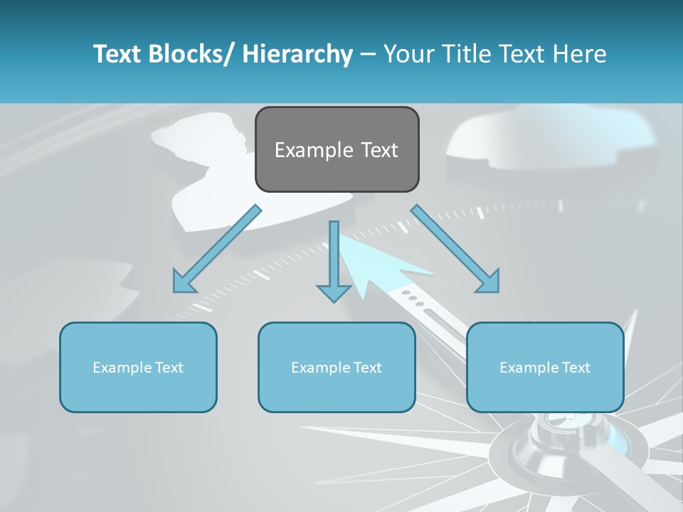 A Close Up Of A Clock With A Blue Arrow PowerPoint Template