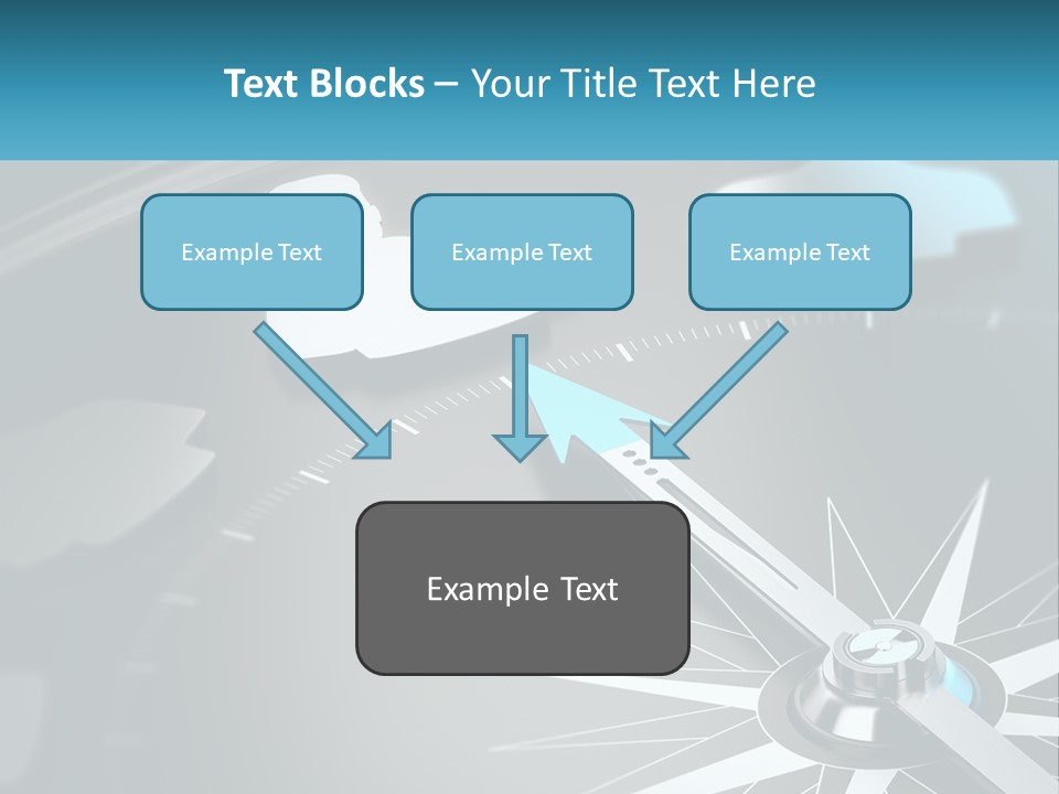 A Close Up Of A Clock With A Blue Arrow PowerPoint Template