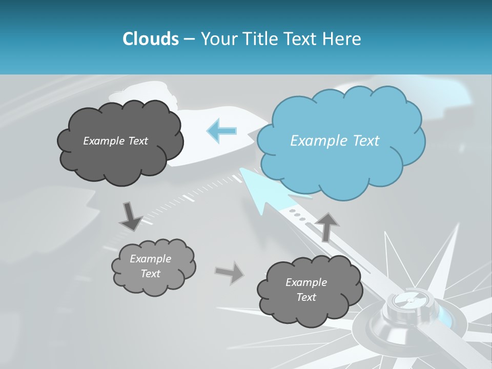 A Close Up Of A Clock With A Blue Arrow PowerPoint Template