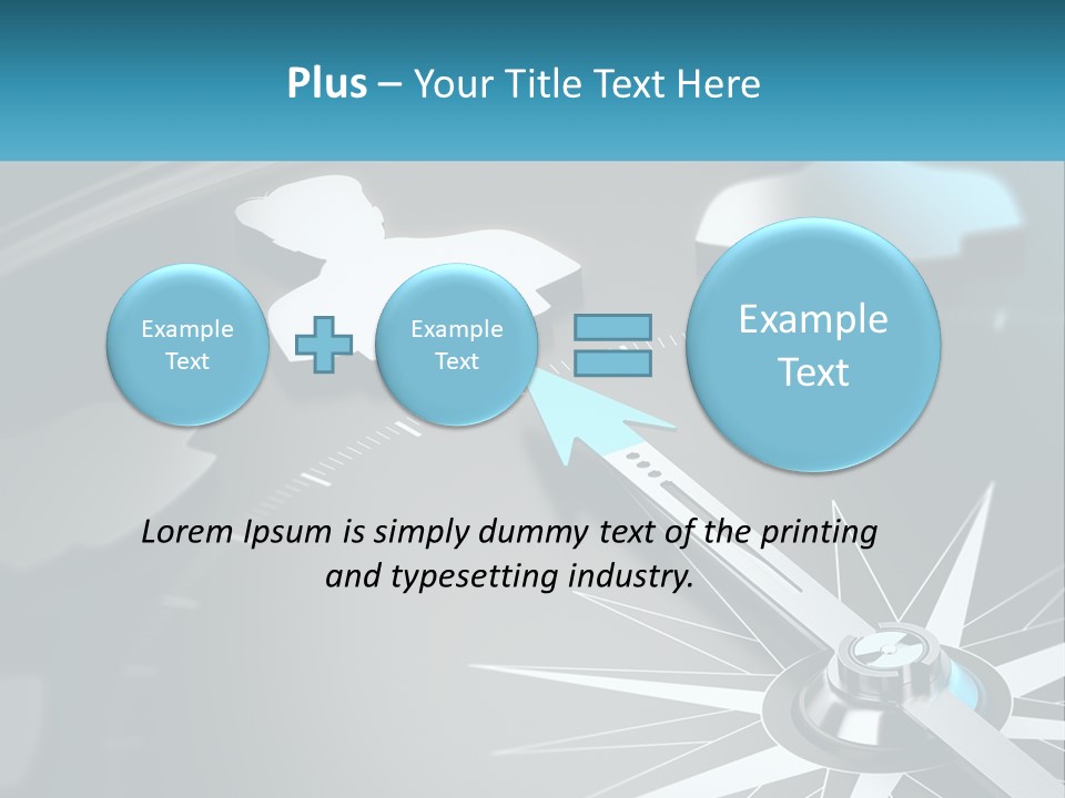 A Close Up Of A Clock With A Blue Arrow PowerPoint Template