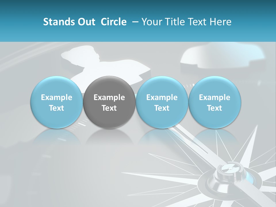 A Close Up Of A Clock With A Blue Arrow PowerPoint Template