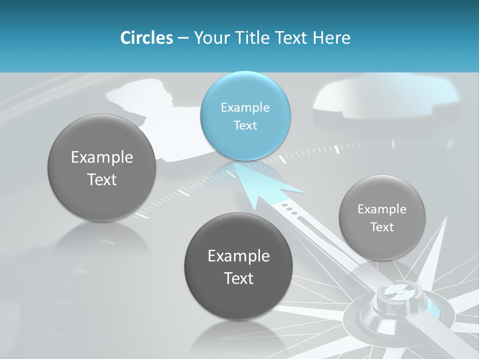 A Close Up Of A Clock With A Blue Arrow PowerPoint Template