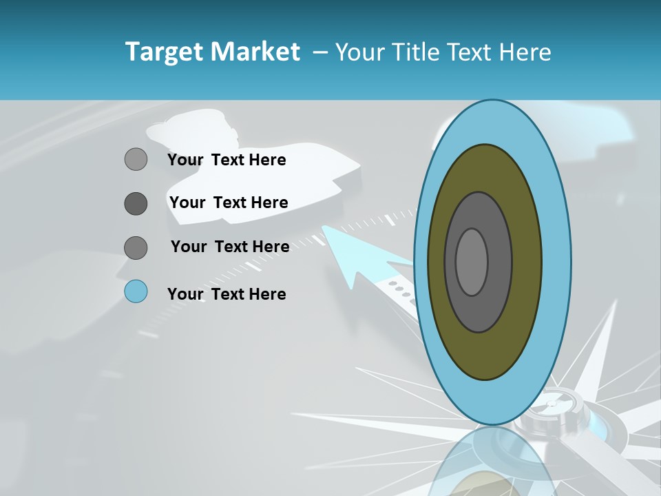 A Close Up Of A Clock With A Blue Arrow PowerPoint Template