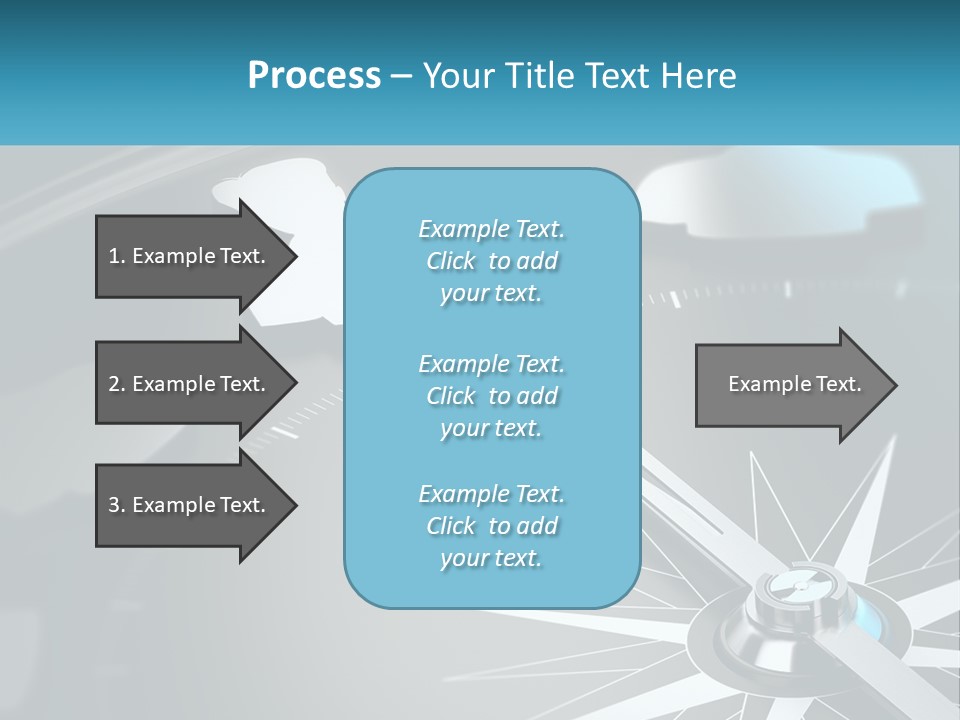 A Close Up Of A Clock With A Blue Arrow PowerPoint Template