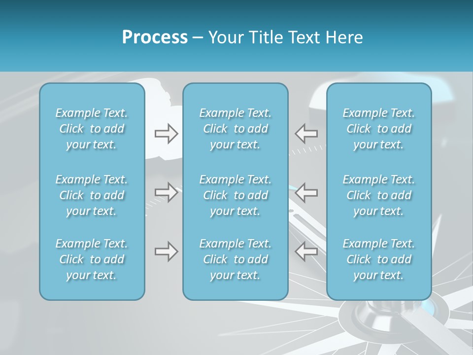 A Close Up Of A Clock With A Blue Arrow PowerPoint Template