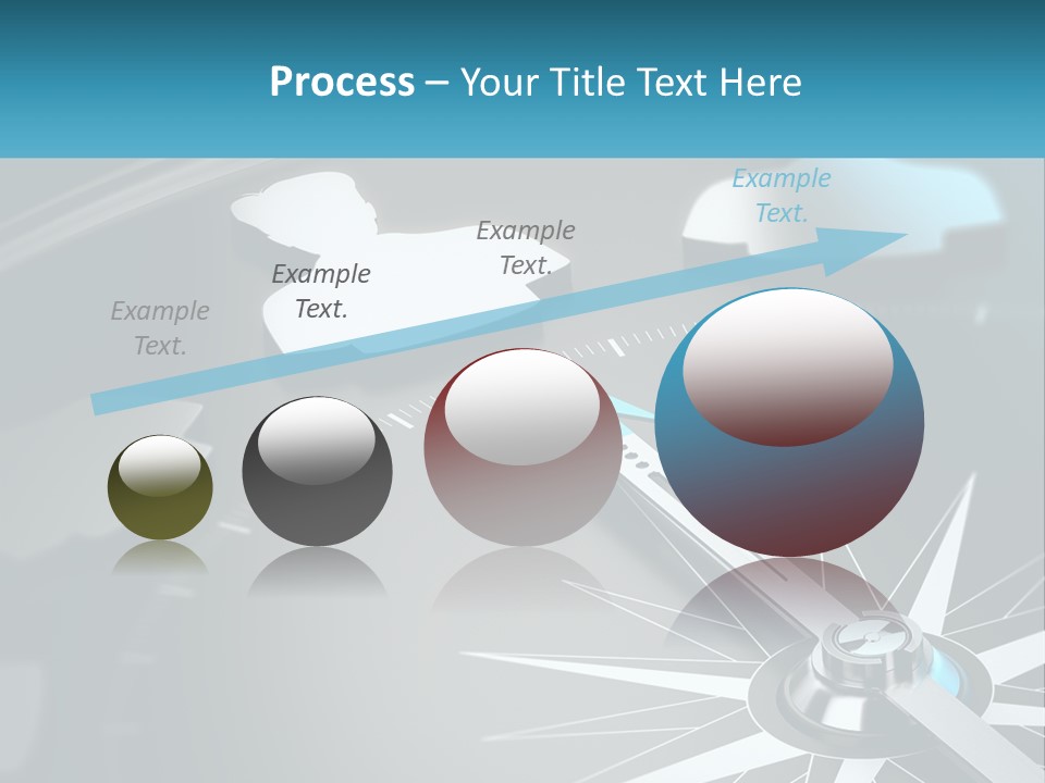 A Close Up Of A Clock With A Blue Arrow PowerPoint Template