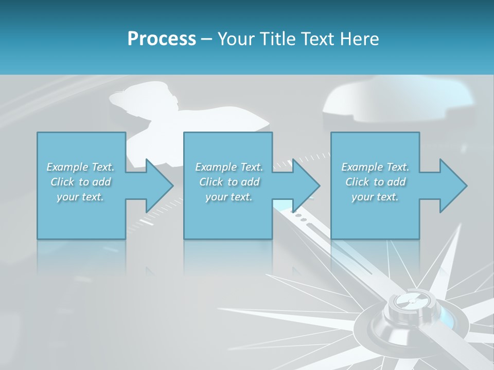 A Close Up Of A Clock With A Blue Arrow PowerPoint Template