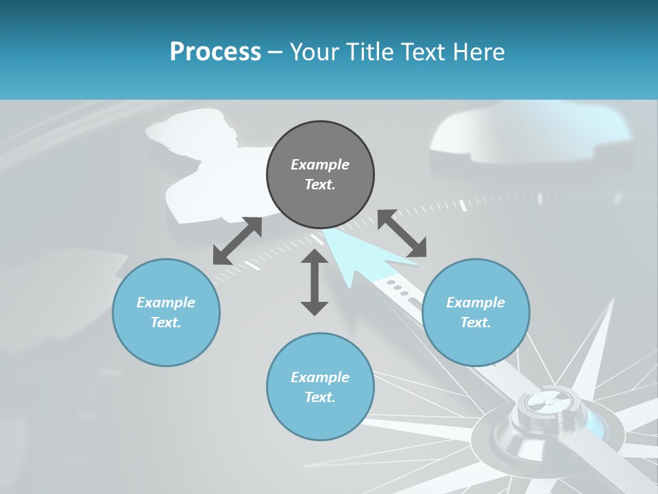 A Close Up Of A Clock With A Blue Arrow PowerPoint Template