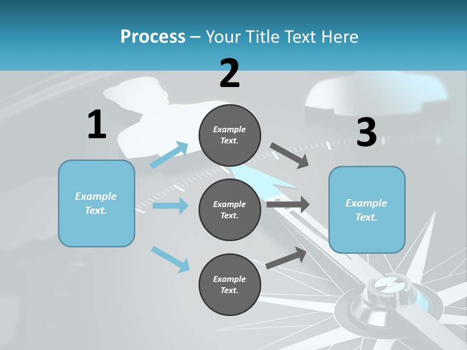 A Close Up Of A Clock With A Blue Arrow PowerPoint Template