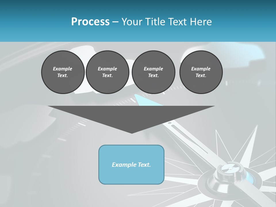 A Close Up Of A Clock With A Blue Arrow PowerPoint Template