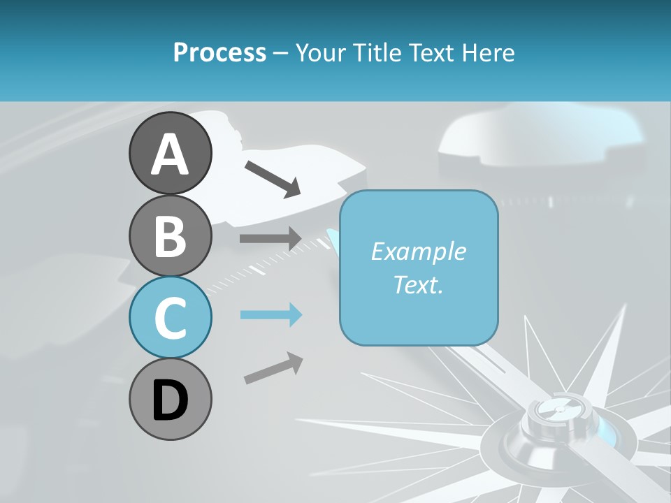 A Close Up Of A Clock With A Blue Arrow PowerPoint Template