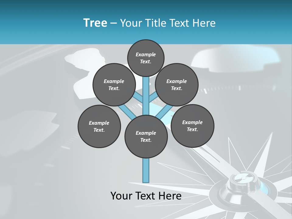 A Close Up Of A Clock With A Blue Arrow PowerPoint Template