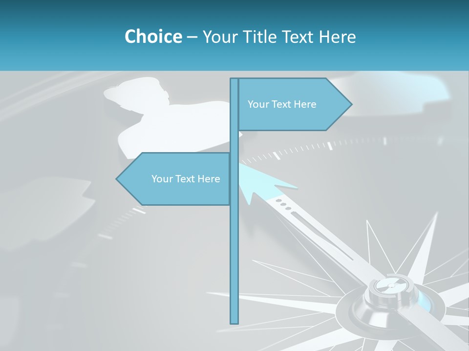 A Close Up Of A Clock With A Blue Arrow PowerPoint Template